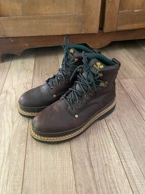 Georgia Boot Dark Brown Leather Men's Work Boots